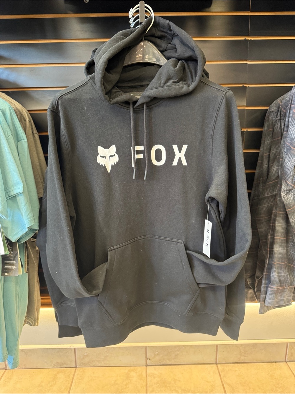 Fox Black Pullover Hoodie with White Logo